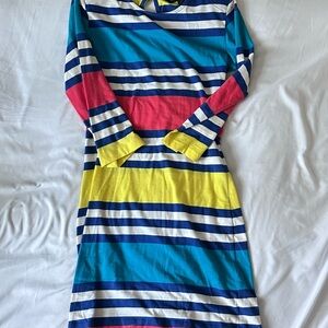 Colorful Striped Long Sleeve Dress